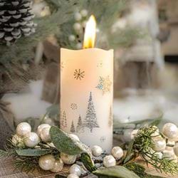 White Candle - Personalised Christmas Card