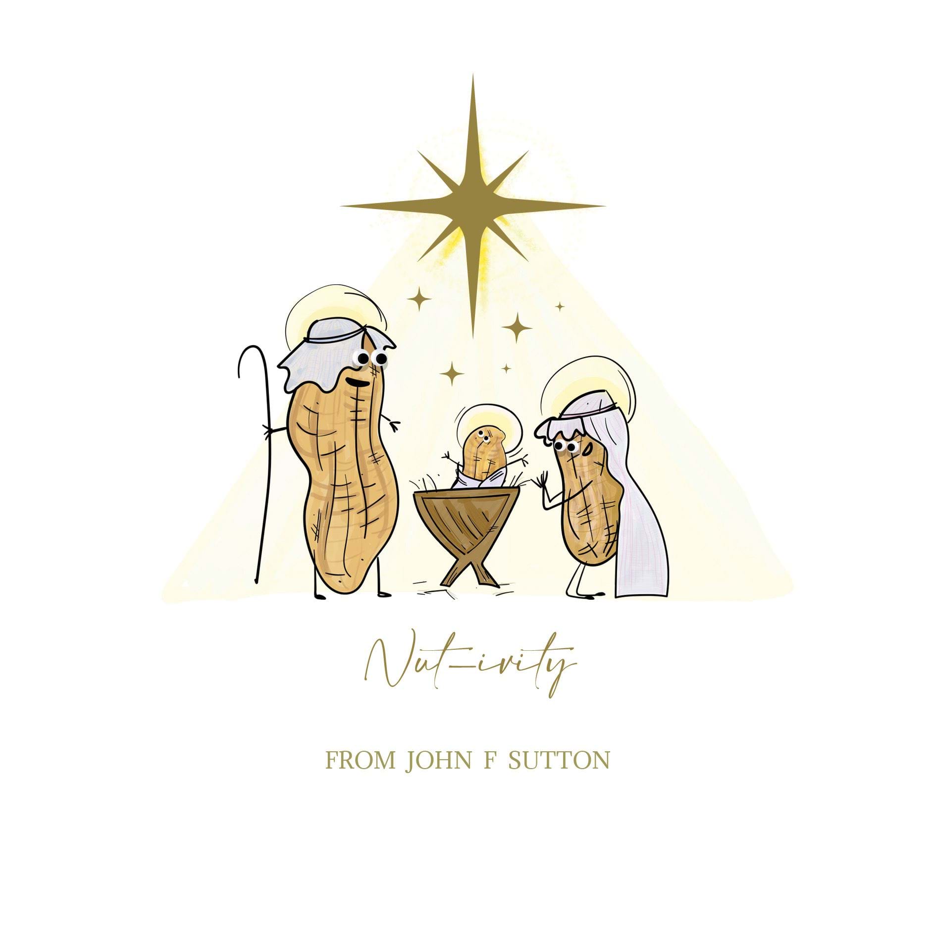 Nut-ivity - Front Personalised Christmas Card