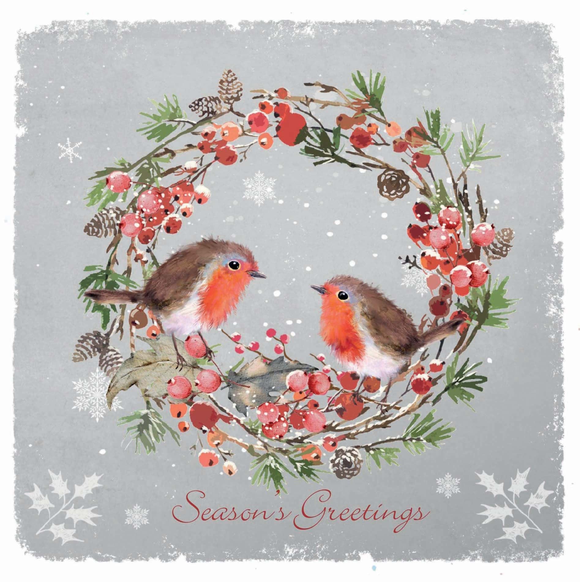 Robins Red Breast Christmas Card