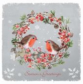 Robins Red Breast Christmas Card