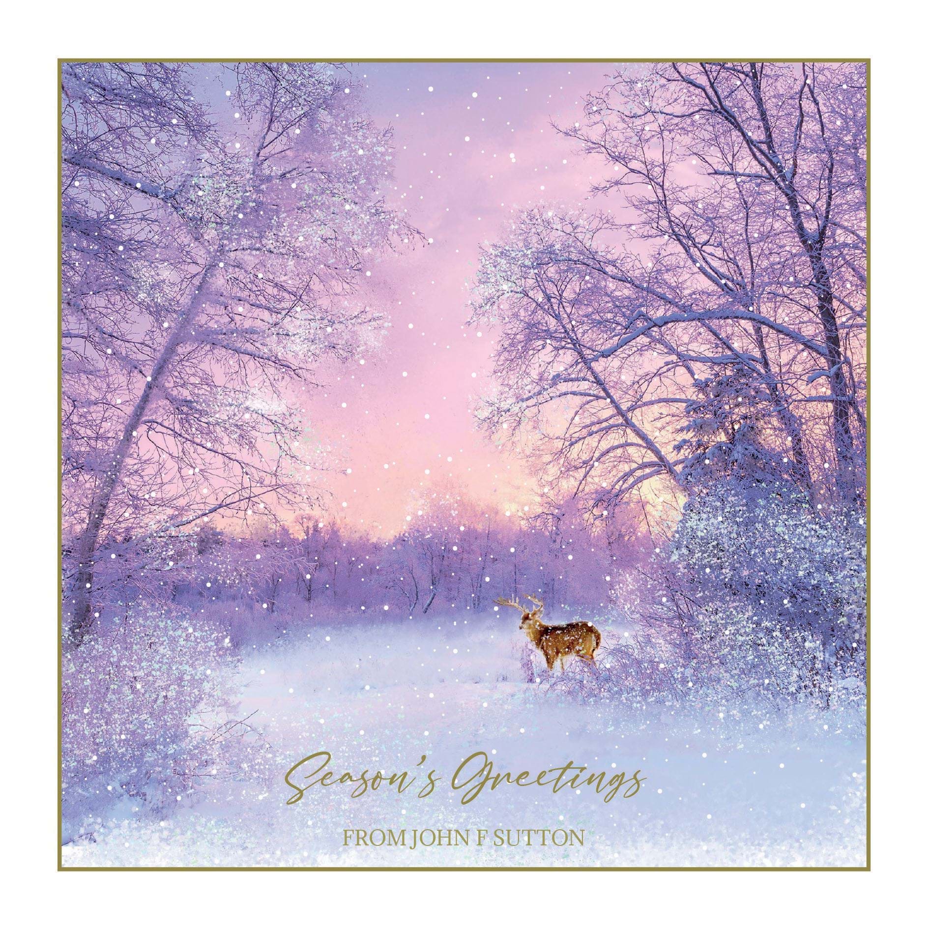 Majestic Sunset - Front Personalised Christmas Card