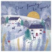 Snowy Homes Family Christmas Card