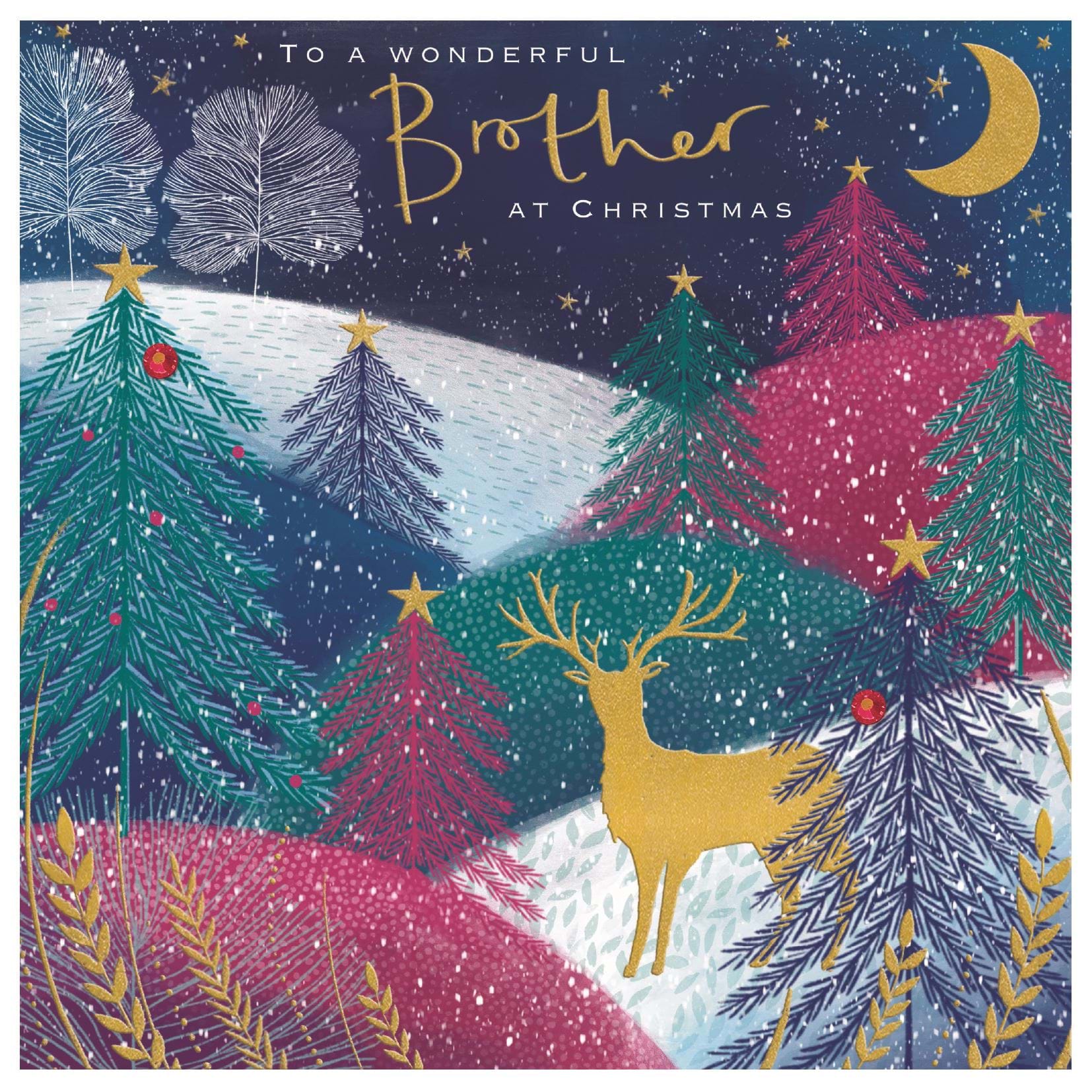 Deer Brother Christmas Card