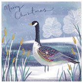 Snowy Goose Christmas Card