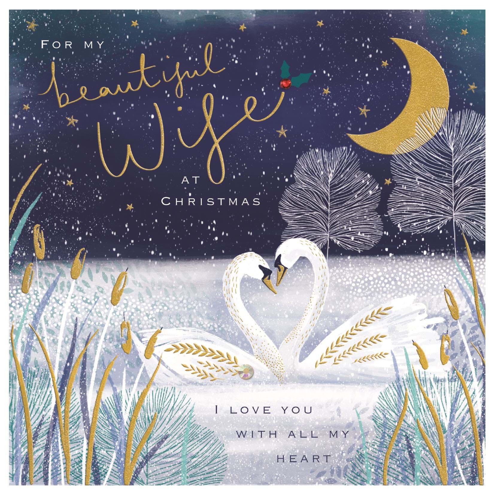 Swans Wife Christmas Card