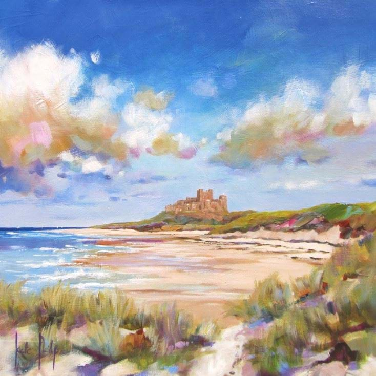 Summer Sky Bamburgh Castle Greeting Card