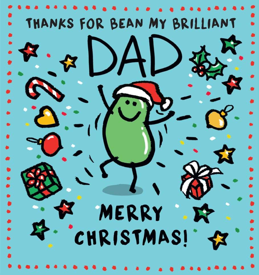 Brilliant Bean Dad Christmas Card