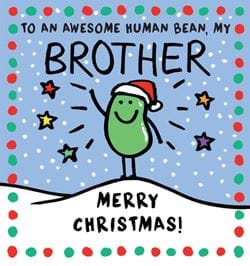 Awesome Bean Brother Christmas Card