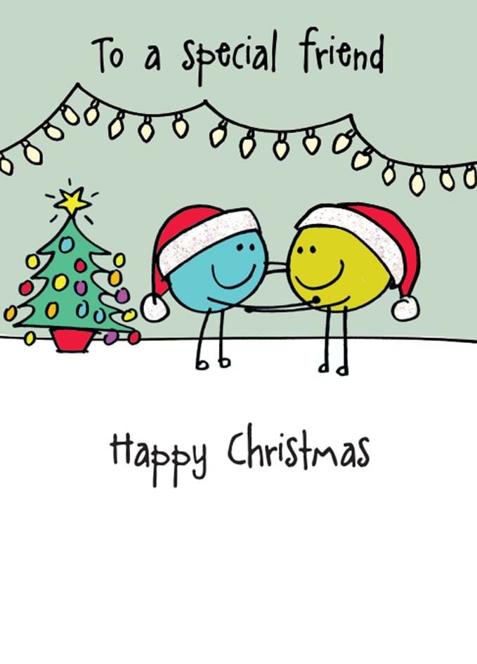 Hugs Special Friend Christmas Card