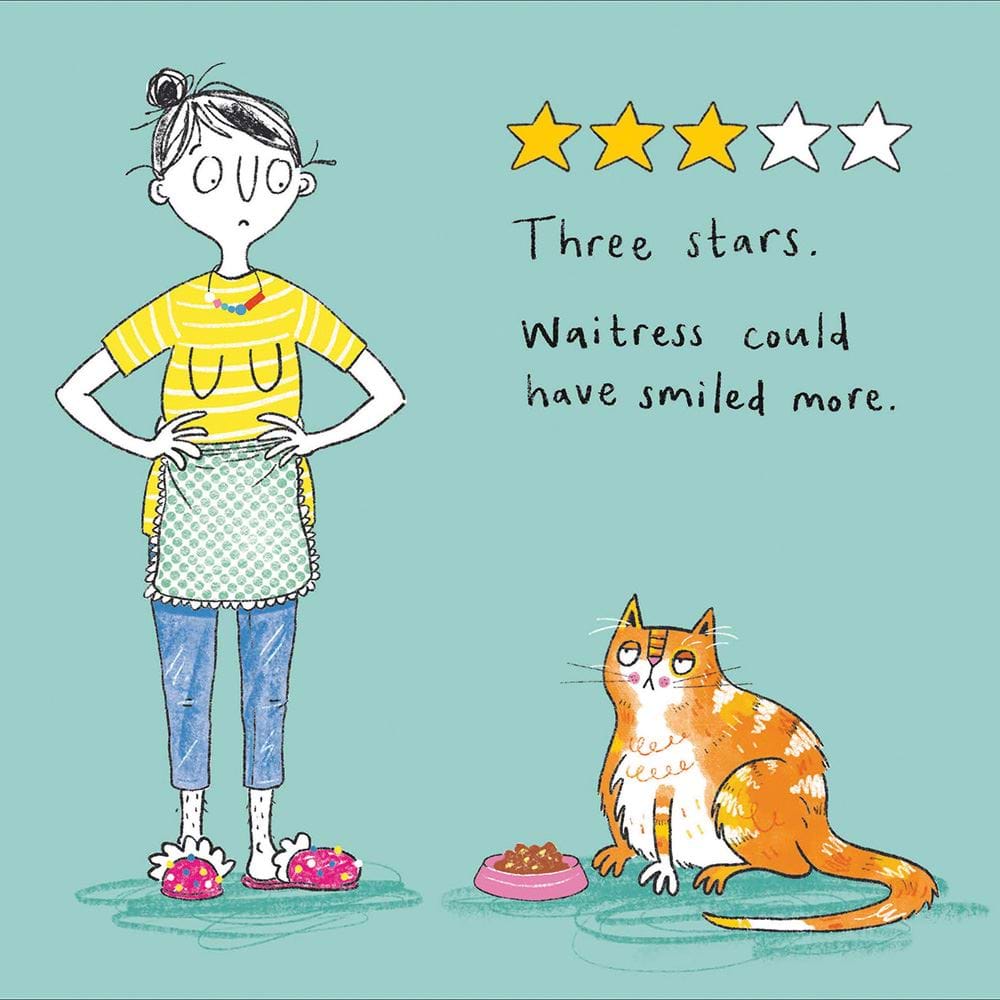 Three Star Rating Greeting Card