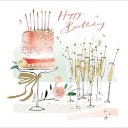 Cake and Fizz Birthday Card