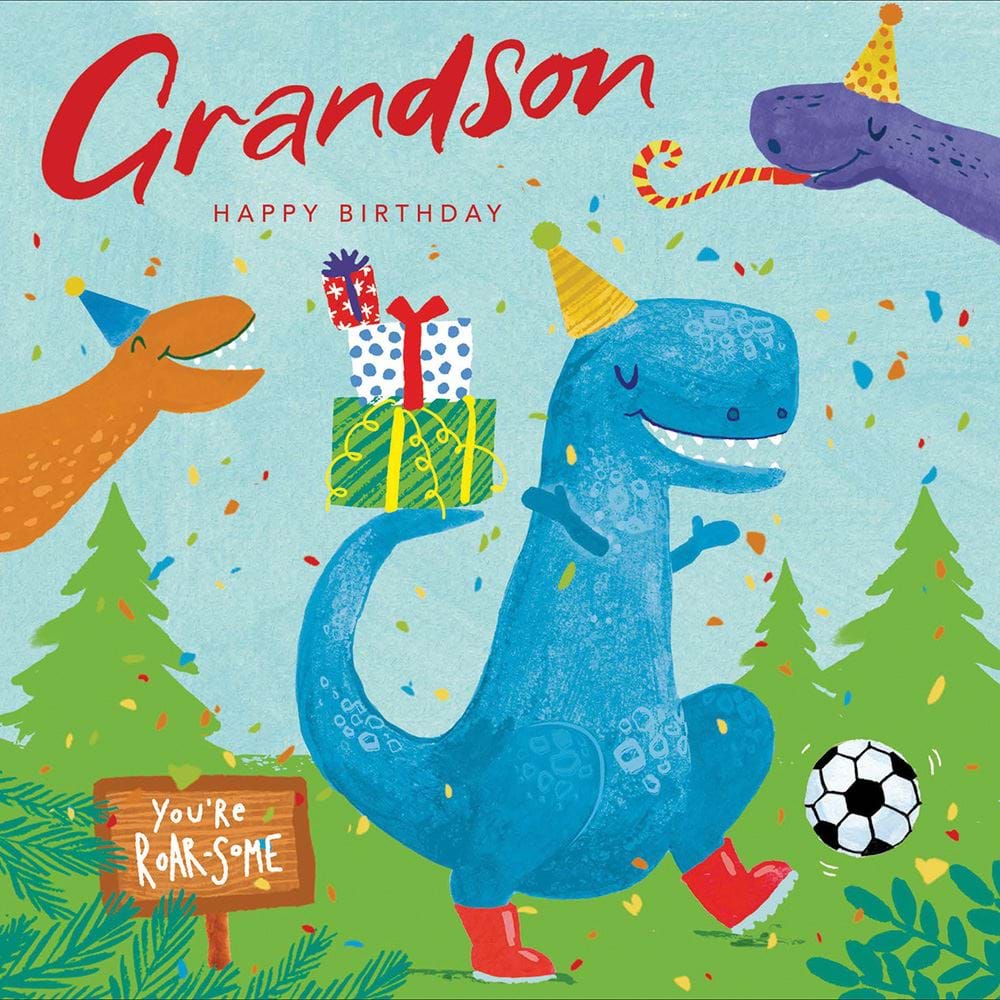 Dinosaurs Grandson Birthday Card