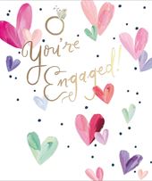 Hearts Engagement Card