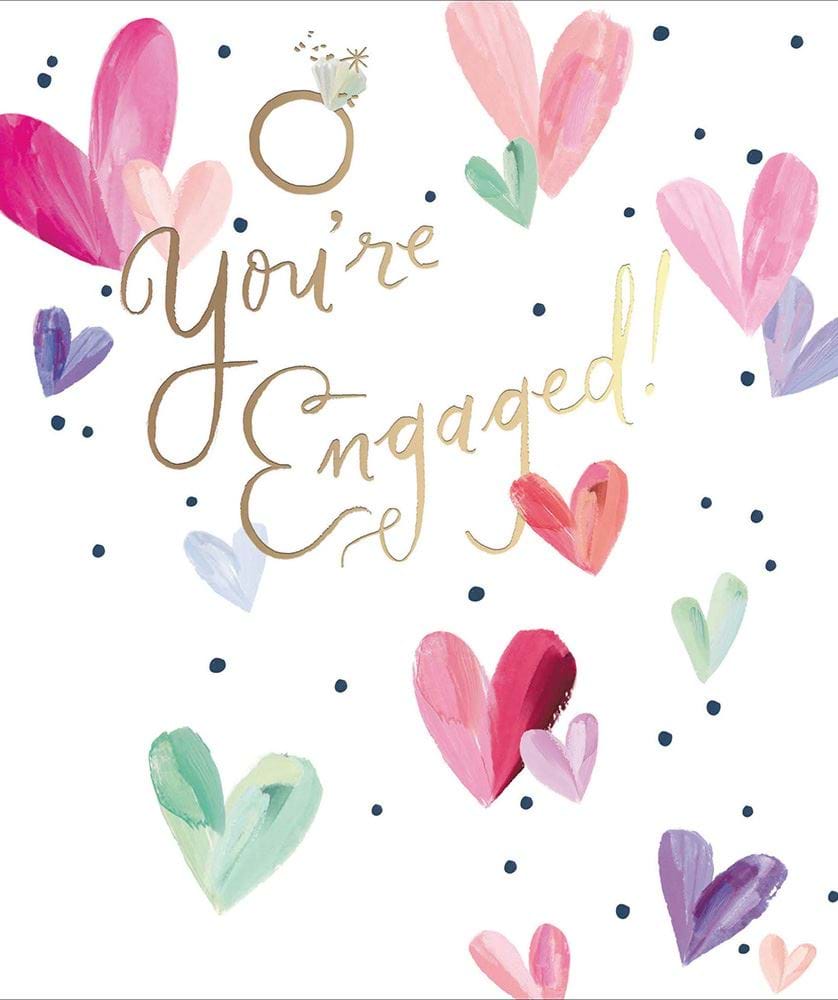 Hearts Engagement Card