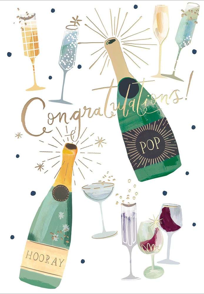 Champagne Congratulations Card