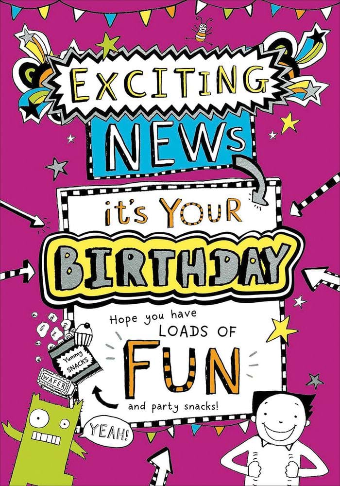 Exciting News Birthday Card