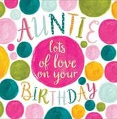 Dots Auntie Birthday Card
