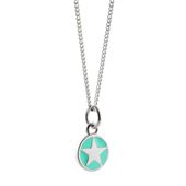 Green Enamel Star Necklace