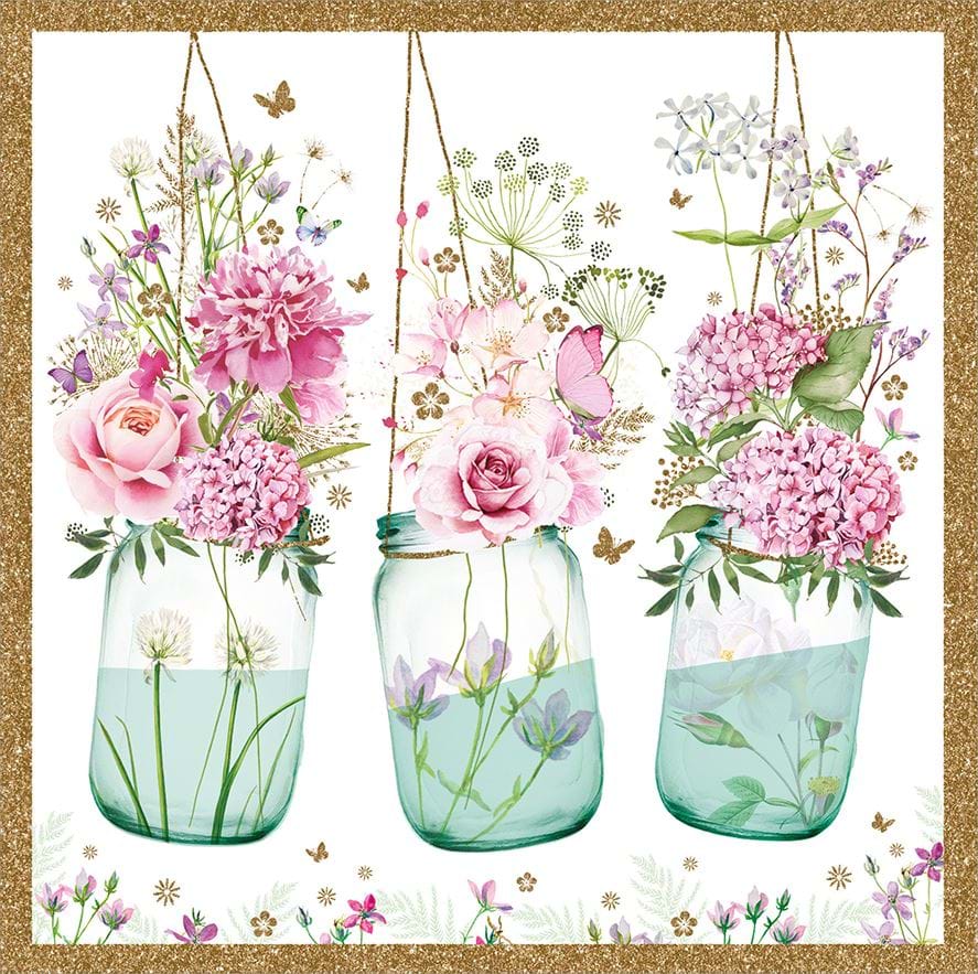 Flower Jars Greeting Card
