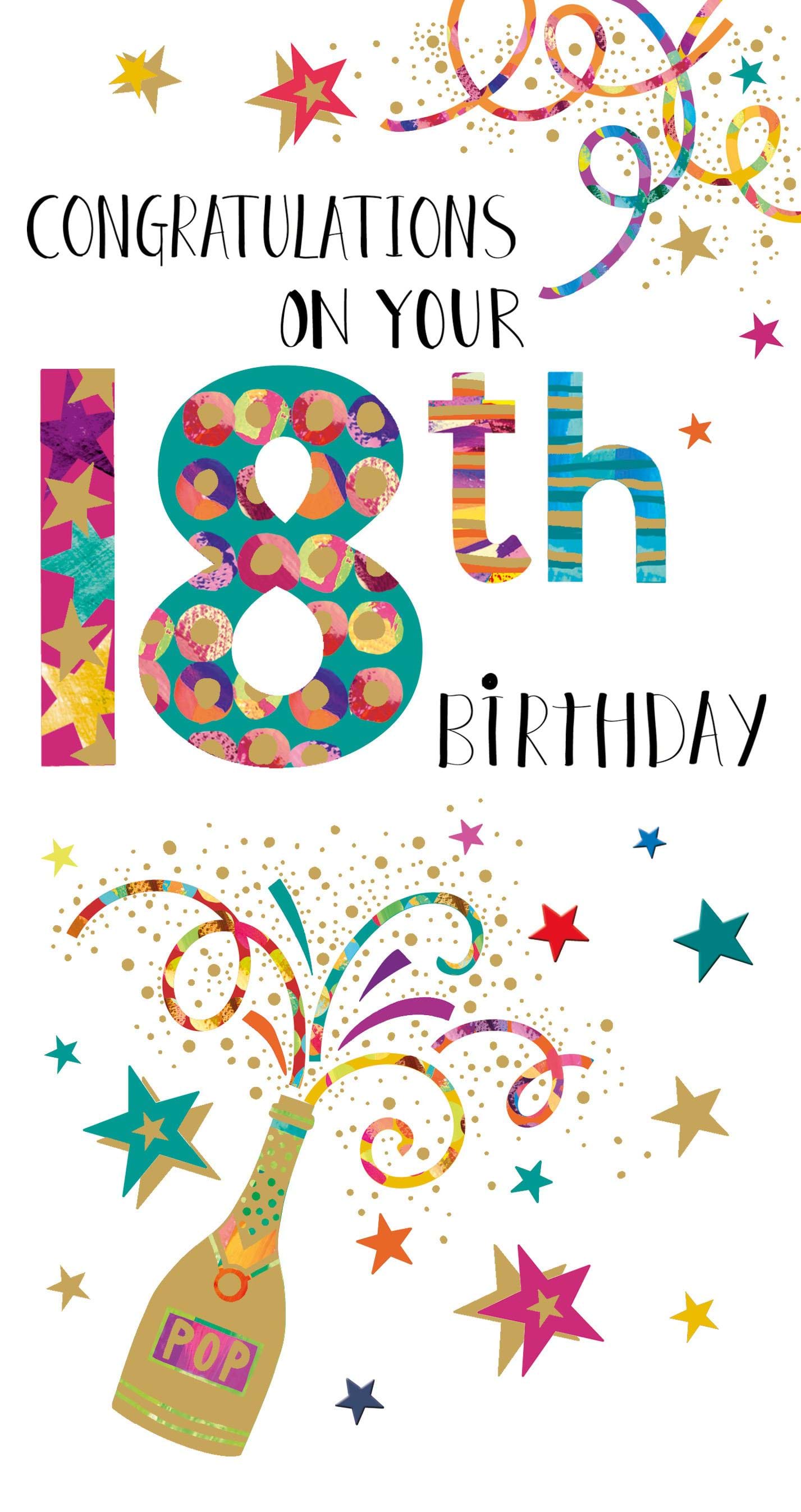 Party Popper 18th Birthday Card