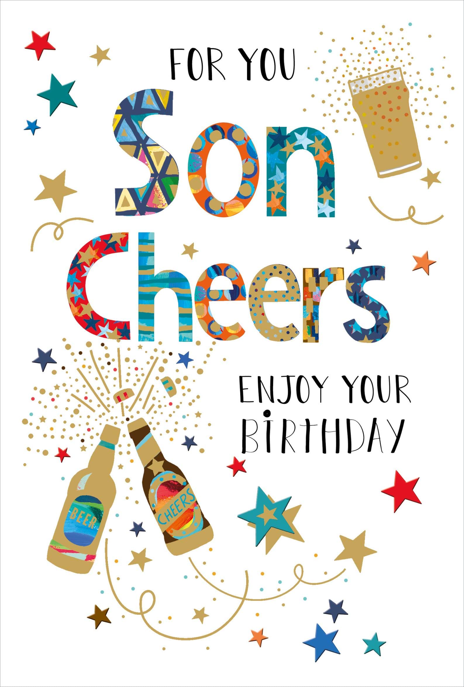 Cheers Son Birthday Card