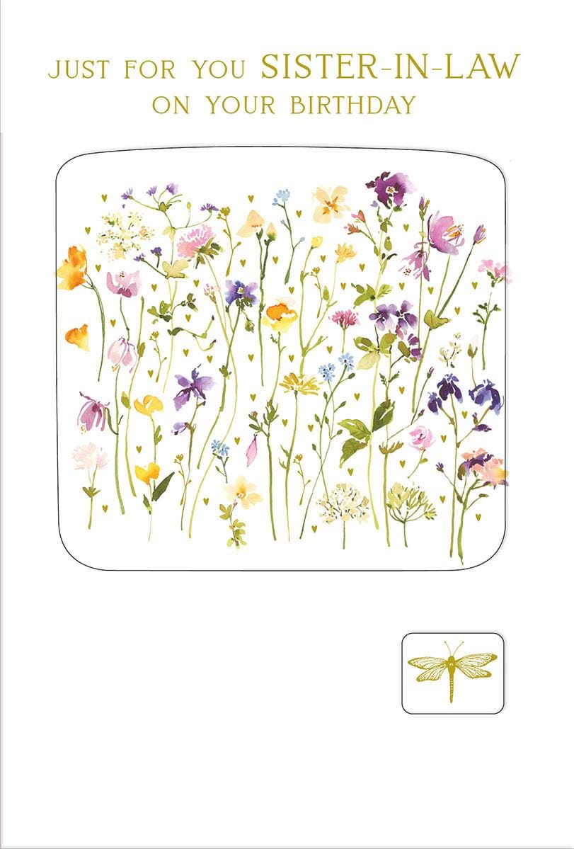Flowers Sister-in-law Birthday Card