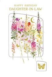 Moon Flowers Daughter-in-law Birthday Card