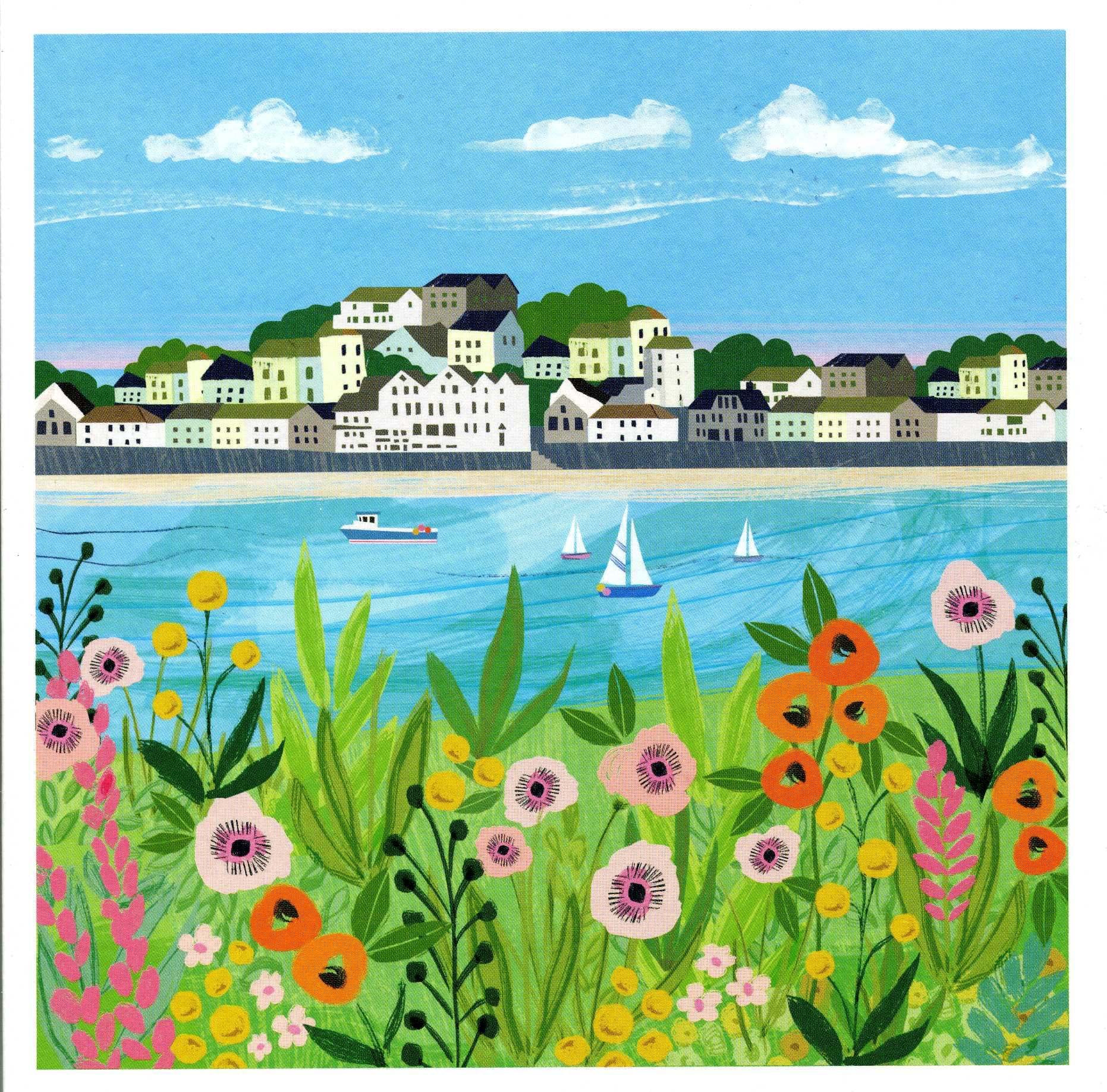 Floral View Greeting Card