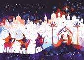 Arrival of the Three Kings - Personalised Christmas Card