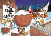 Brickmas Pudding - Front Personalised Christmas Card