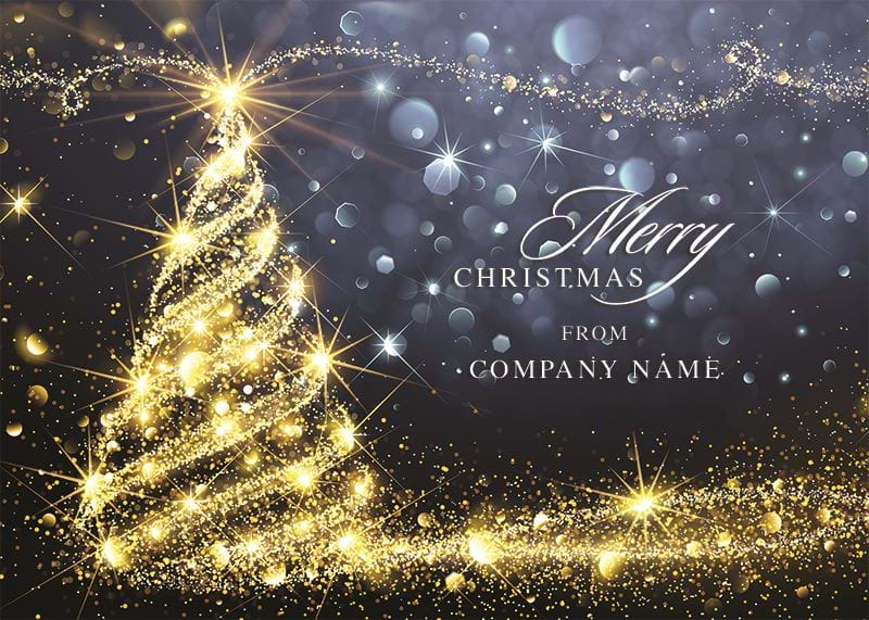 Christmas Sparkle - Front Personalised Christmas Card