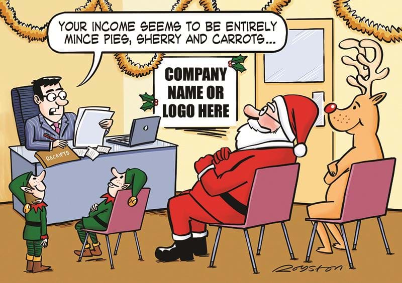 Festive Finances - Front Personalised Christmas Card
