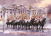 Horse Guards at Buckingham Palace - Front Personalised Christmas Card