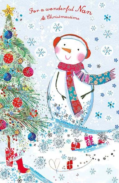 Snowman Nan Christmas Card
