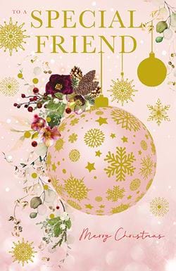 Bauble Special Friend Christmas Card