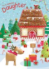 Gingerbread House Daughter Christmas Card