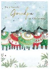 Sheep Jumpers Grandpa Christmas Card