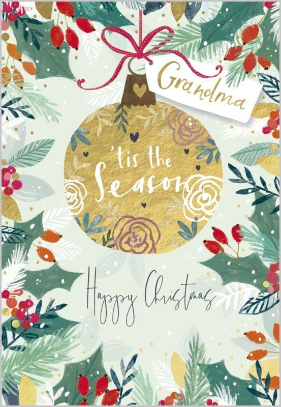 Bauble Grandma Christmas Card