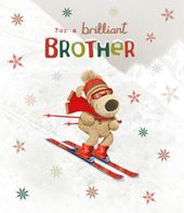 Skiing Brother Christmas Card