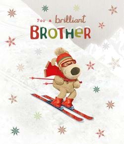 Skiing Brother Christmas Card