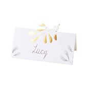 Gold Mistletoe Place Cards - 12 Pack