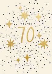 Stars 70th Birthday Card