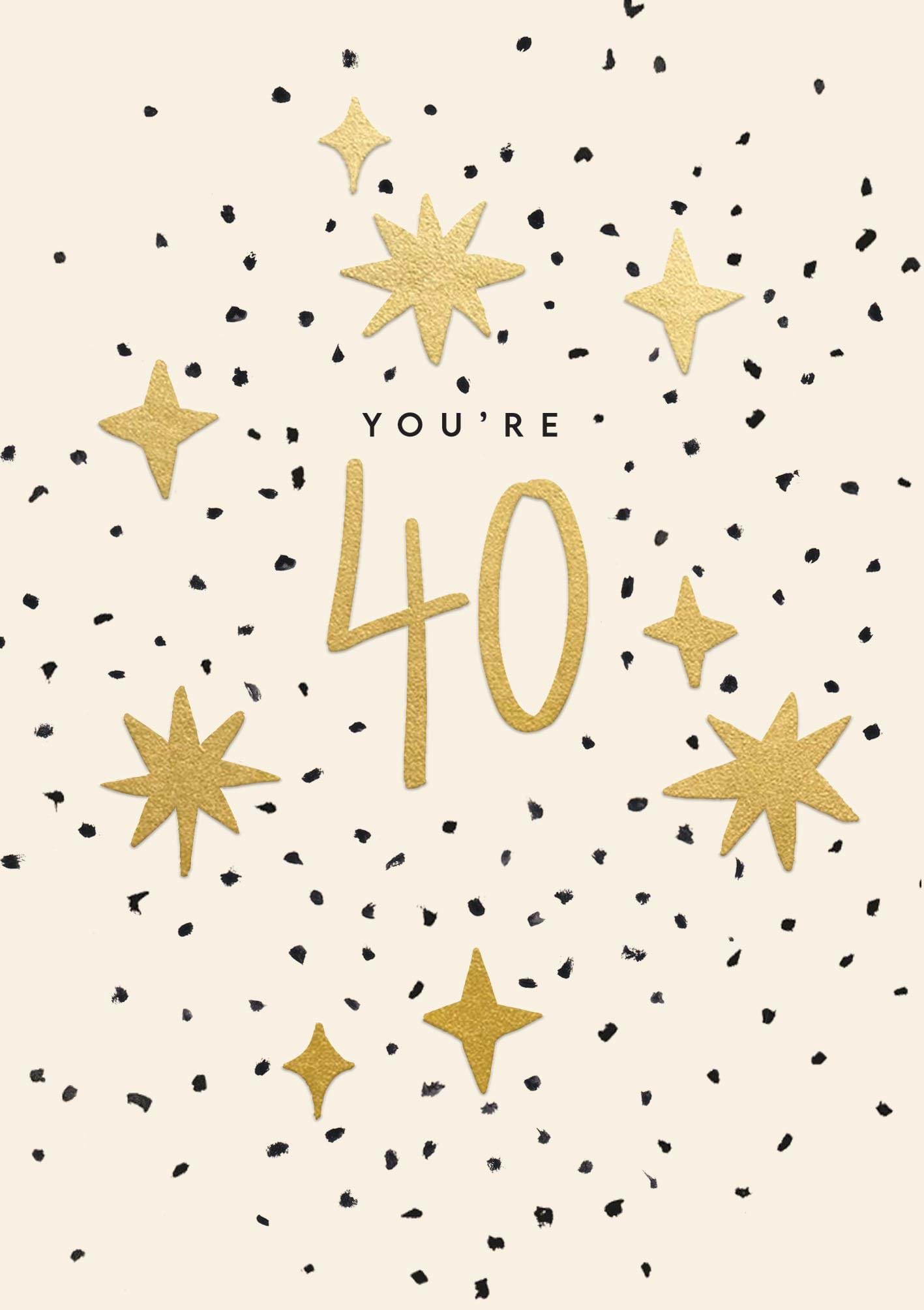 Stars 40th Birthday Card
