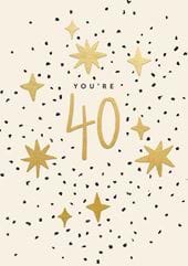 Stars 40th Birthday Card