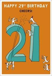 Cheers 21st Birthday Card