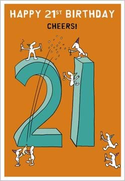 Cheers 21st Birthday Card