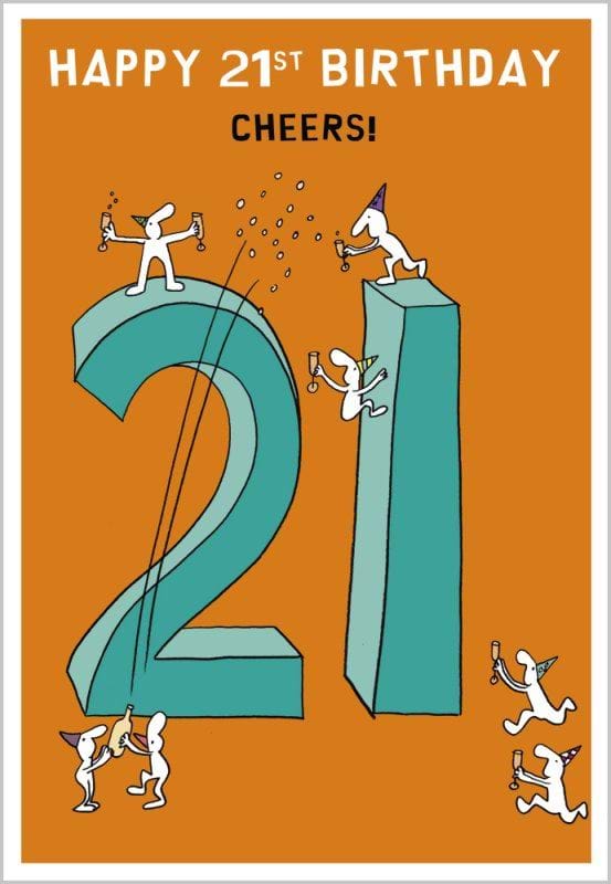Cheers 21st Birthday Card