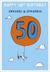 Onwards 50th Birthday Card