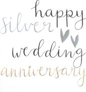 Silver Wedding Anniversary Card