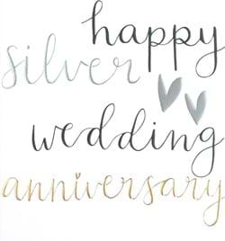 Silver Wedding Anniversary Card